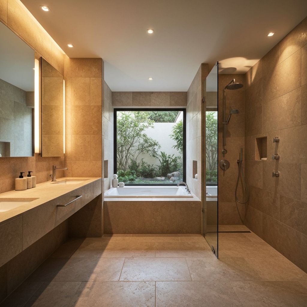 Spa avec carrelage pierre naturelle
